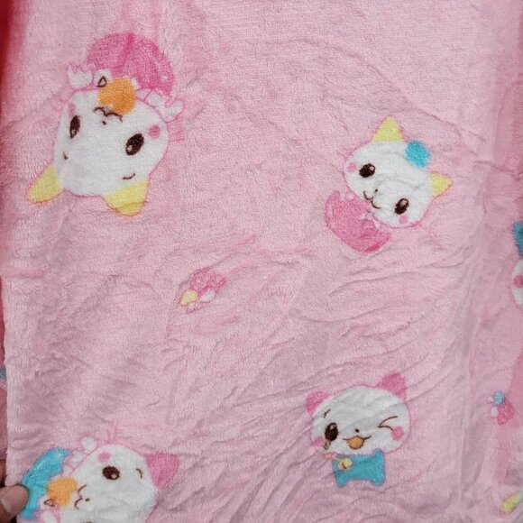 All Over Cat Print Cozy Long Sleeve Sleepwear Cat Lady One Size Womens Pink - Picture 3 of 10